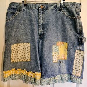 Patchwork Denim Shorts #villagefrippery